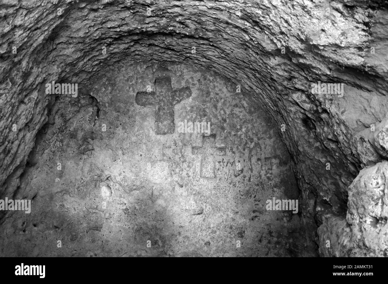 Francis Grotto sur l'Isola d'Ischia. [traduction automatique] Banque D'Images