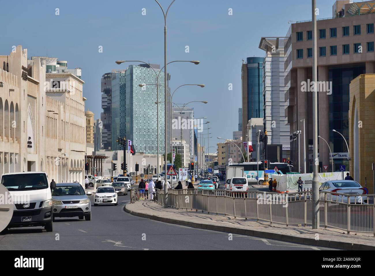 Doha, Qatar - novembre 21. 2019, rue Ali Bin Abdullah Banque D'Images