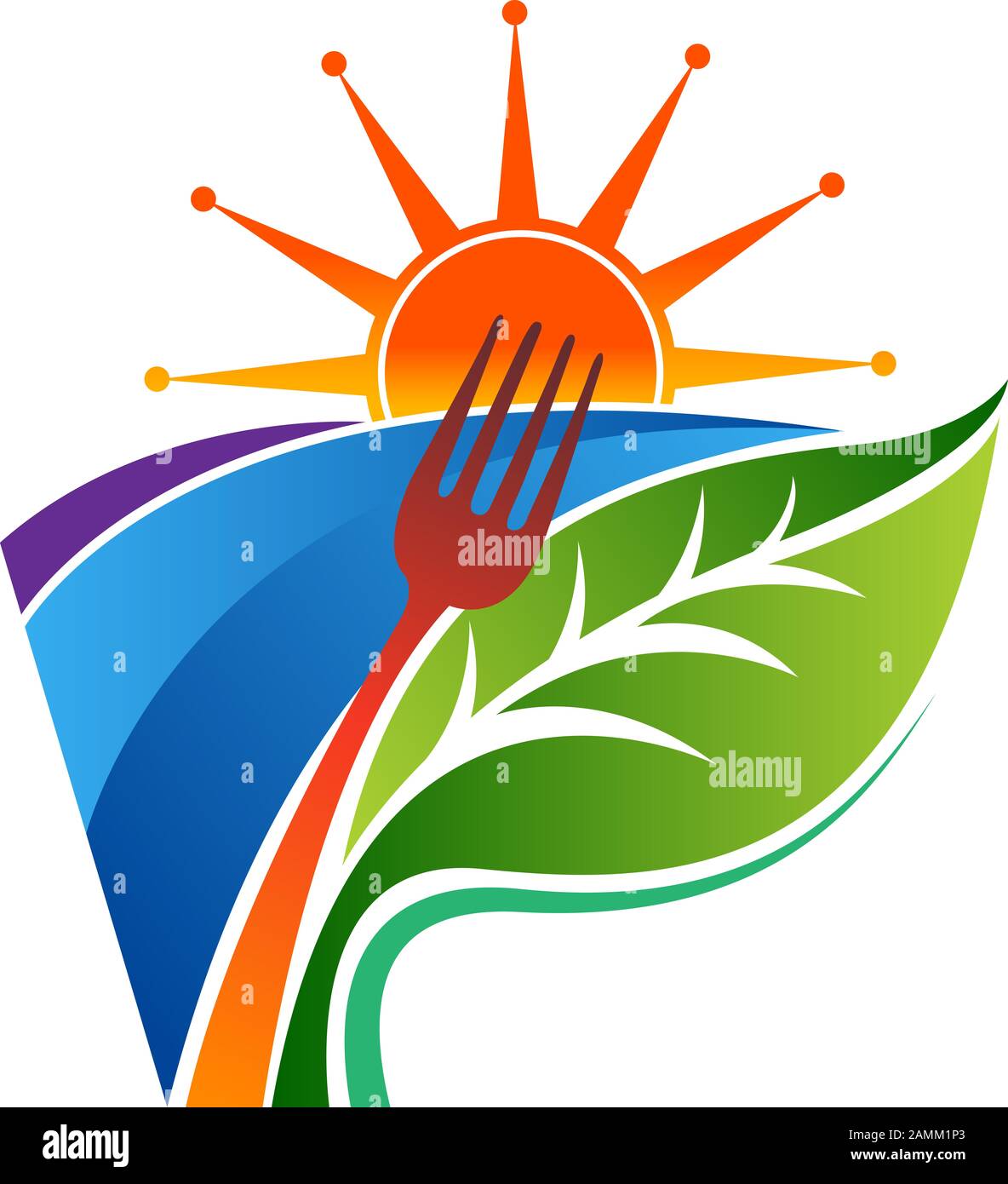 logo de plantes alimentaires Banque D'Images