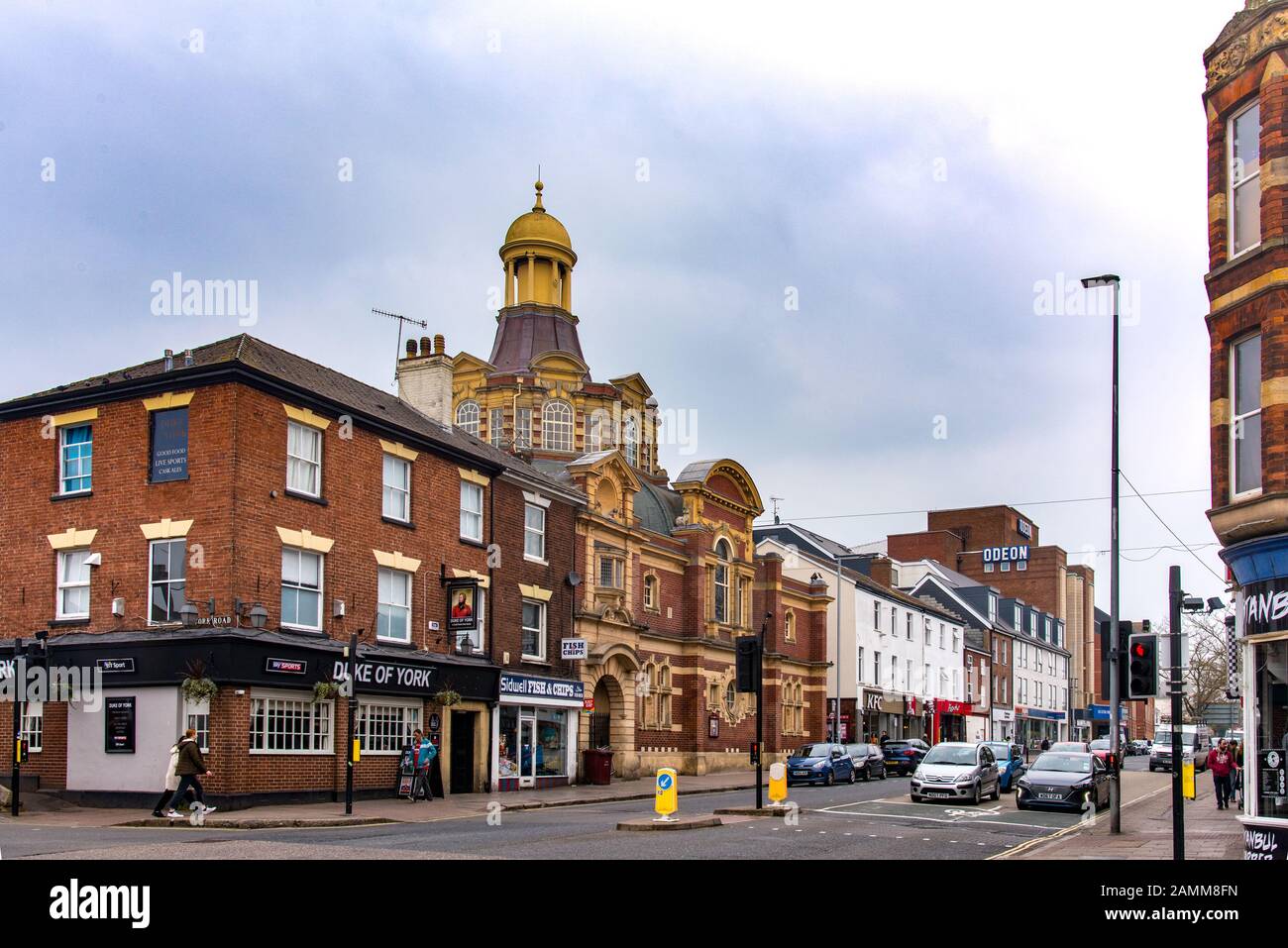 Exeter, DEVON, Royaume-Uni - 31MAR19: Le dôme de l'église méthodiste de Sidwell Street à Exeter. Banque D'Images