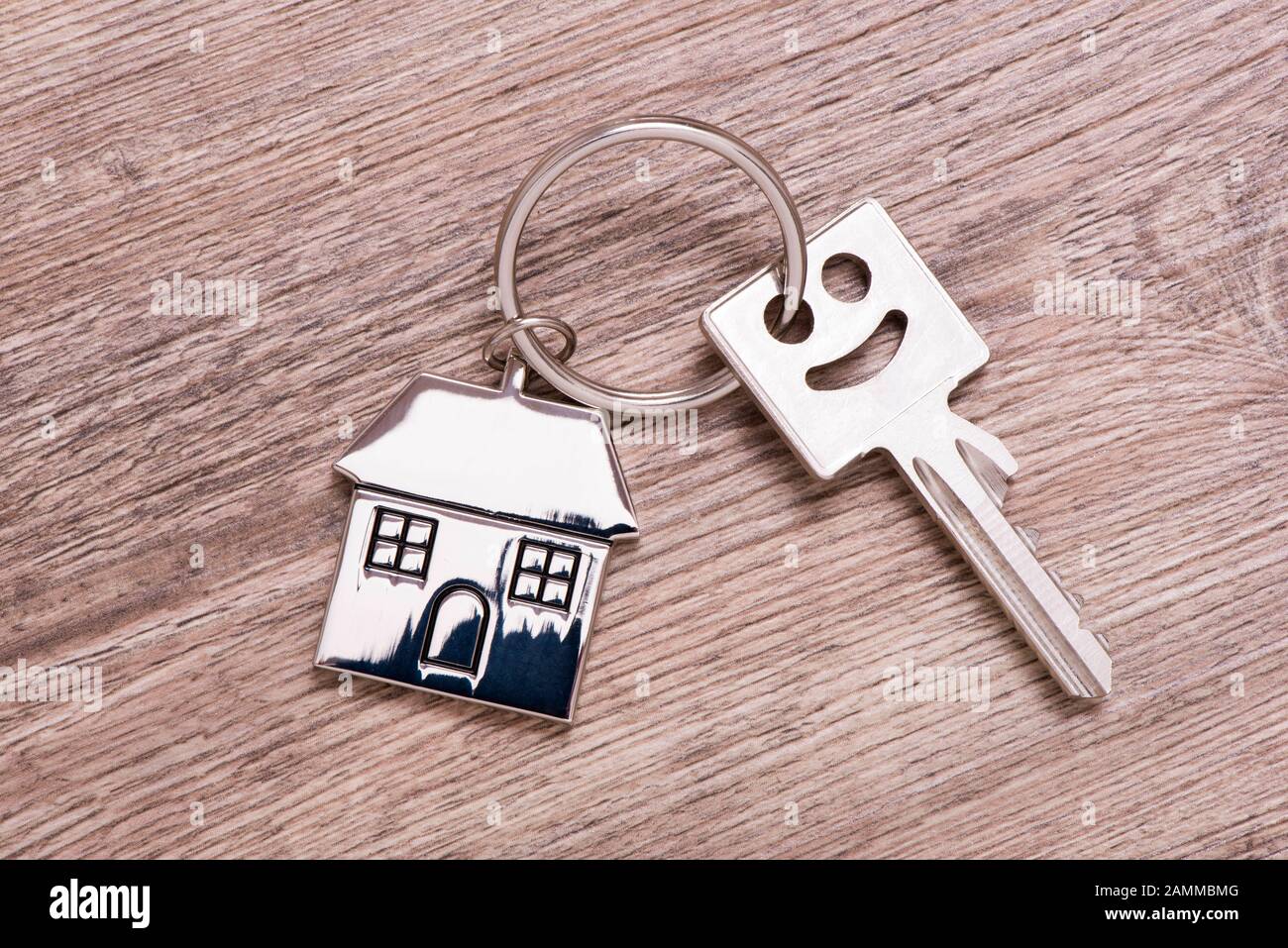 Clés de maison et clés d'appartement en tant que porte-clés [traduction  automatique] Photo Stock - Alamy