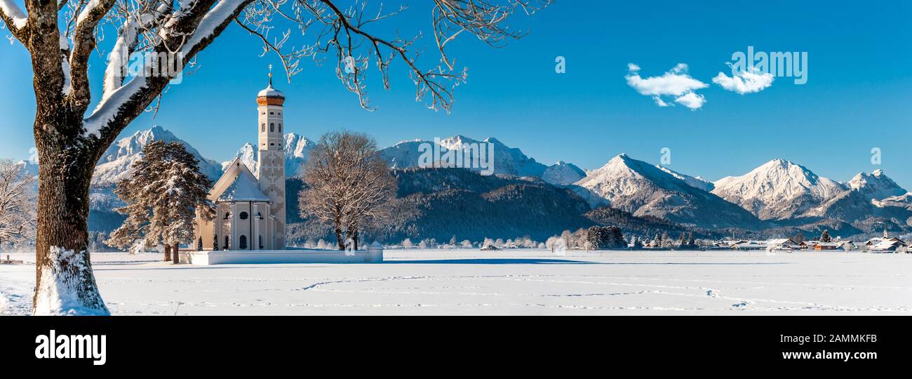 Église de pèlerinage Saint-Coloman près de Schwangau [traduction automatique] Banque D'Images