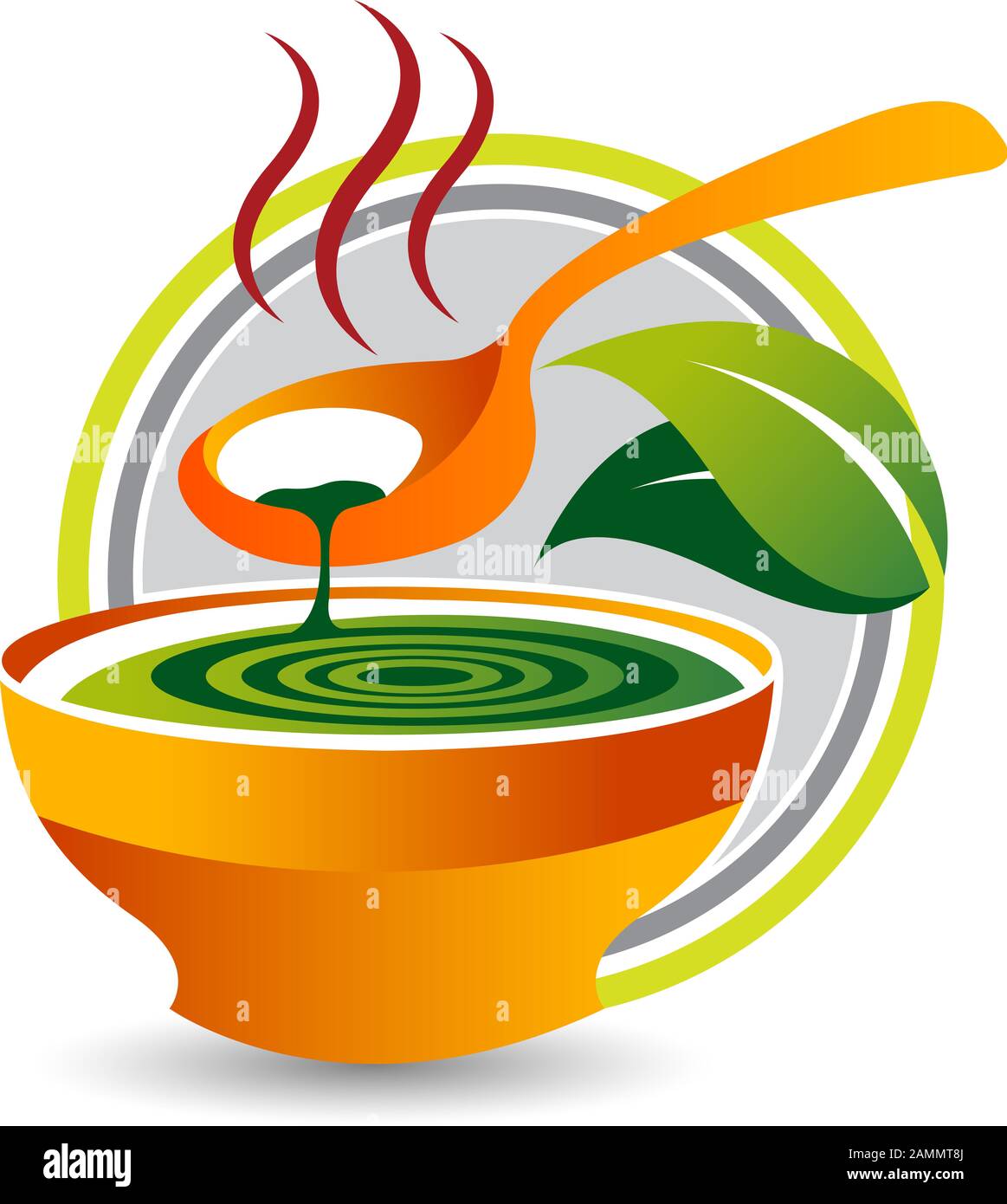 logo de soupe aux plantes Banque D'Images