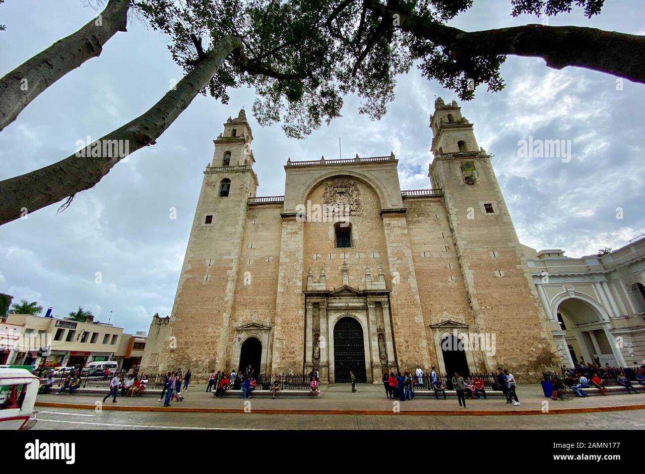 Catedral De San Ildefonso, Merida, Mexique. Banque D'Images