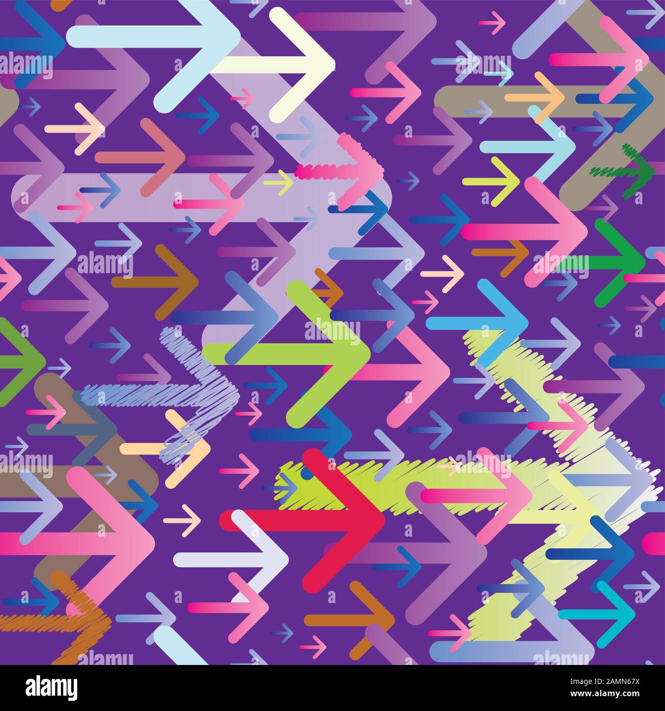 Flèches Pointant Dans Une Direction - Motif Multicolore - Arrière-Plan Abstrait Illustration de Vecteur