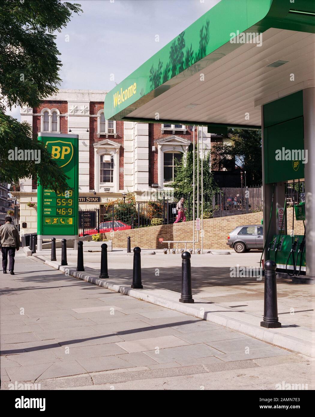 Station essence bp sur finchley road Banque de photographies et d