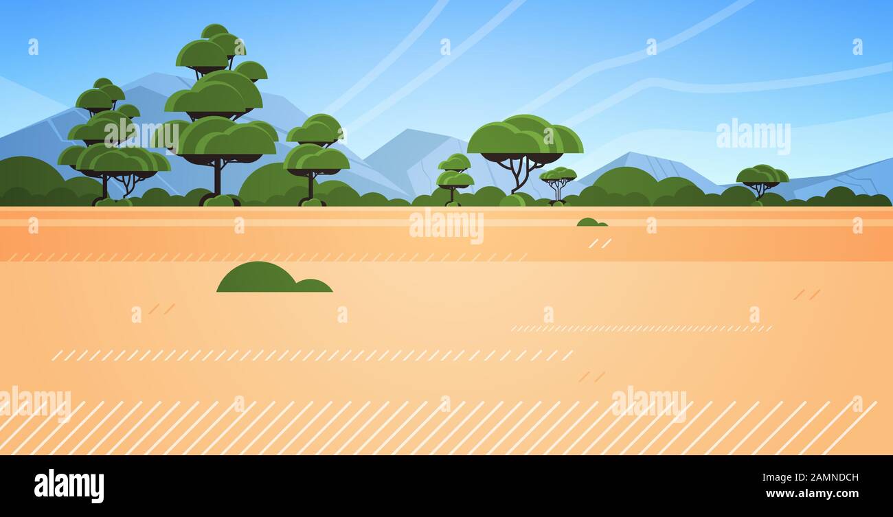 désert australien nature sauvage paysage fond horizontal illustration vectorielle Illustration de Vecteur