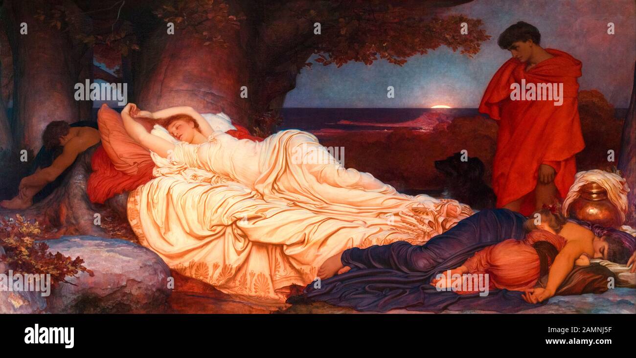 Frédéric Leighton, Cymon et Iphigenia, peinture, 1884 Banque D'Images