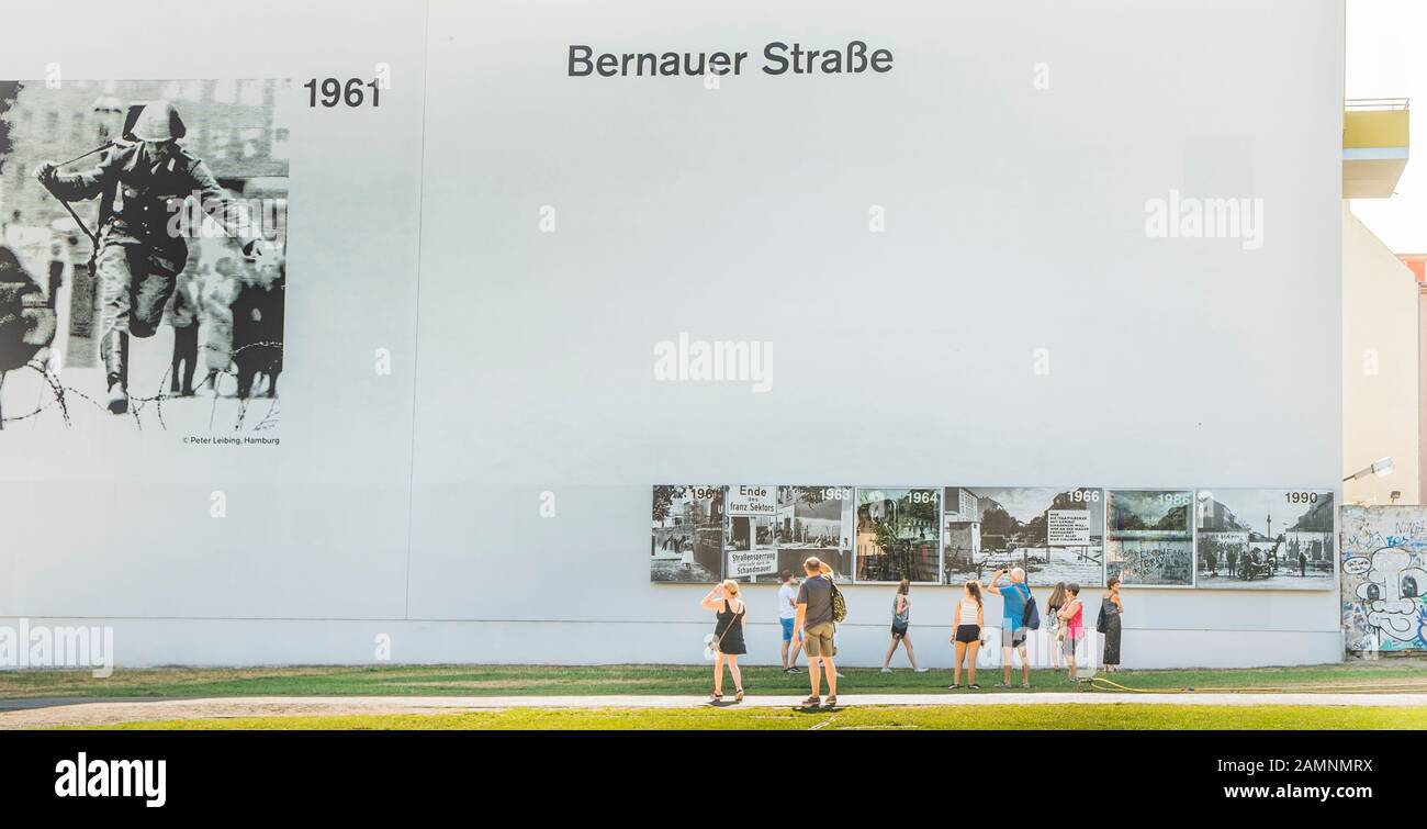 Mémorial du mur de Berlin, Berliner mauer gedenkstaette Banque D'Images