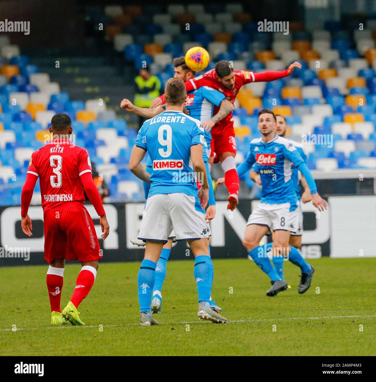 Rome, Campanie, Italie. 14 janvier 2020. Lors du match de football de la coupe italienne SSC Napoli contre FC Pérouse le 14 janvier 2020 au stade San Paolo de Naples.In image: HYSAJ crédit: Fabio Sasso/ZUMA Wire/Alay Live News Banque D'Images