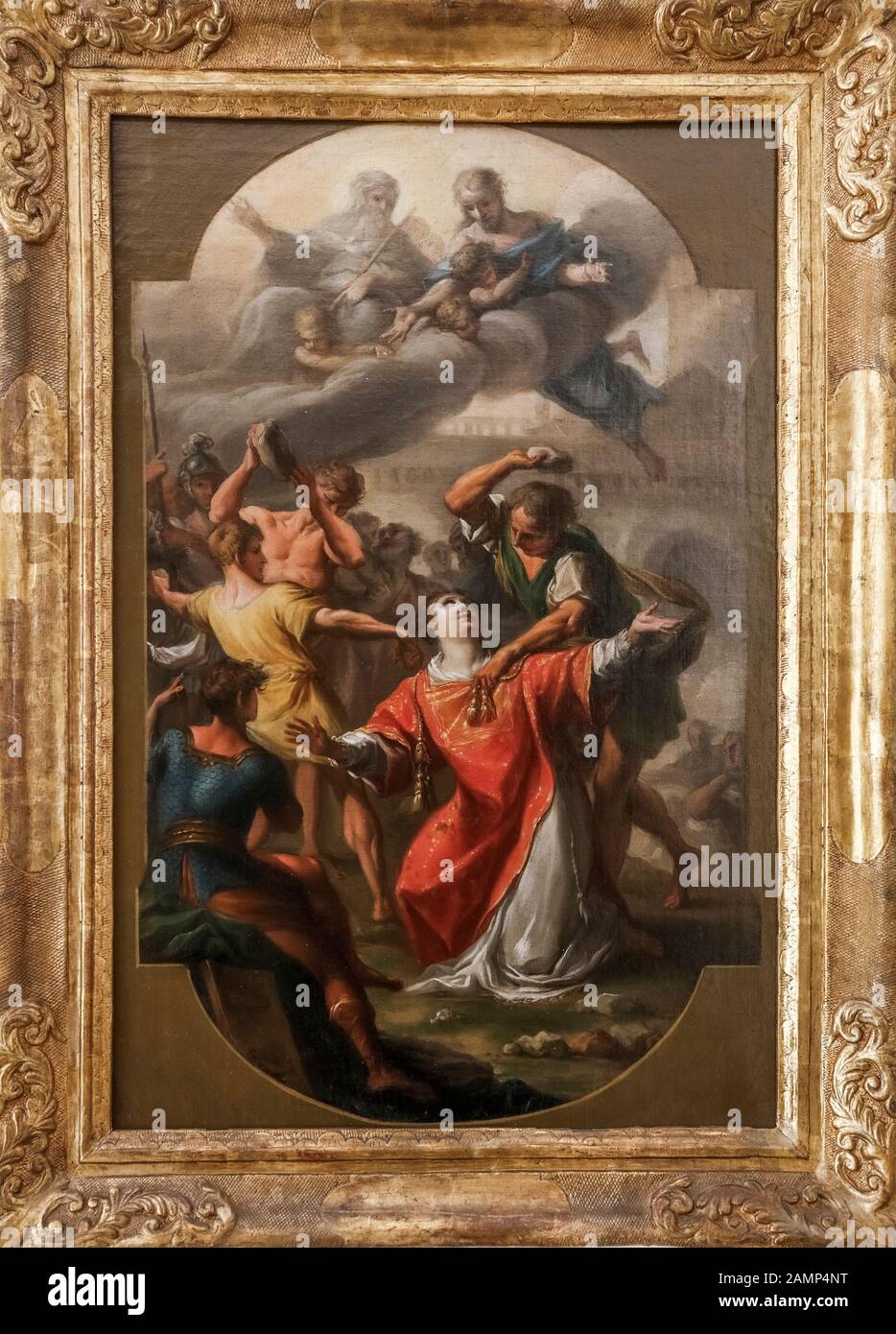 Italie Ligurie Sanremo: Musée Civique - Lapidation De Saint Stephen Par Carlo Giuseppe Ratti Banque D'Images