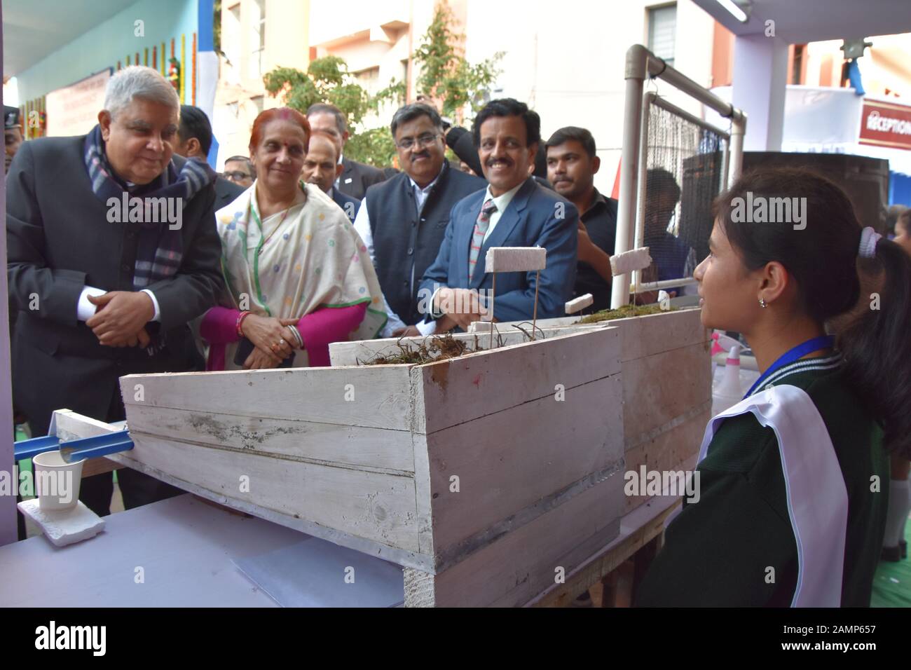 Kolkata, Inde. 14 janvier 2020. Jagdeep Dhankhar, gouverneur du Bengale occidental, visite à la Foire scientifique et technique de l'Inde orientale 2020. (Photo De Biswarup Ganguly/Pacific Press) Crédit: Pacific Press Agency/Alay Live News Banque D'Images