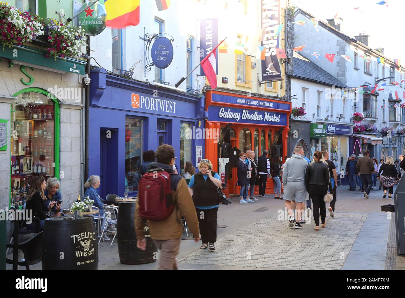 Galway High Street Banque D'Images