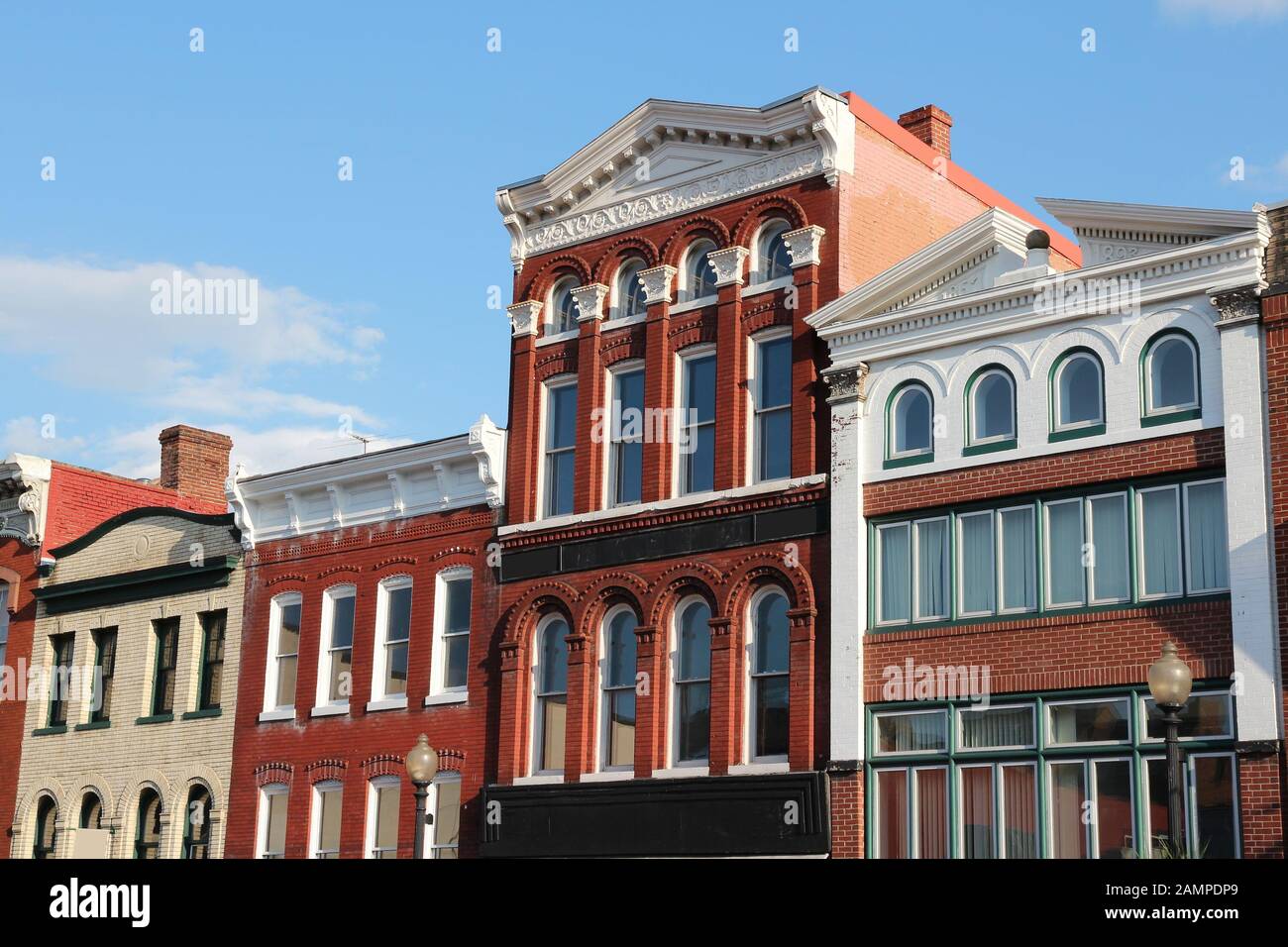 Quartier de Georgetown à Washington D.C. Il est inscrit sur le Registre national des lieux historiques. Banque D'Images