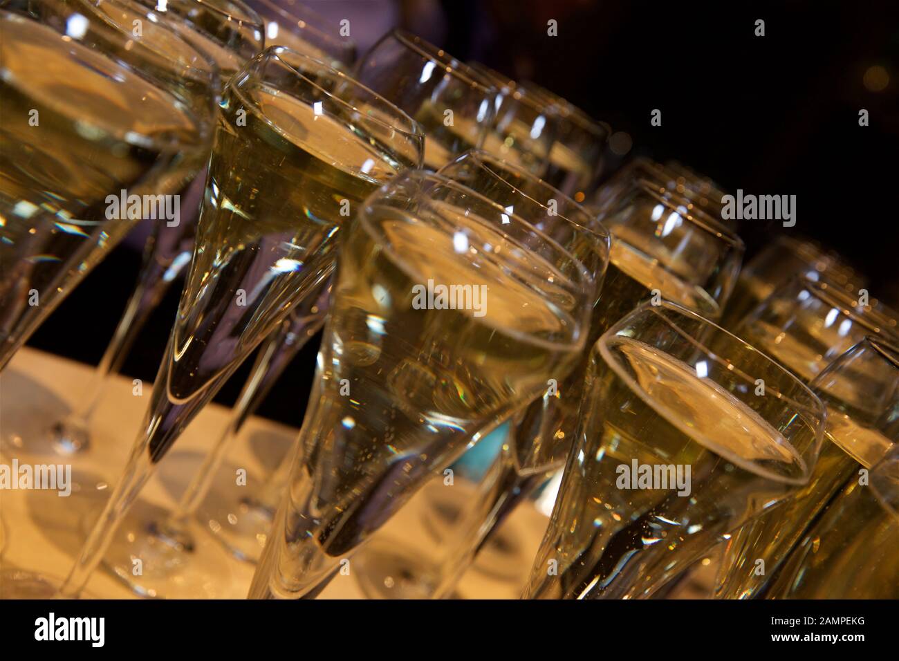 Verres de champagne. Banque D'Images