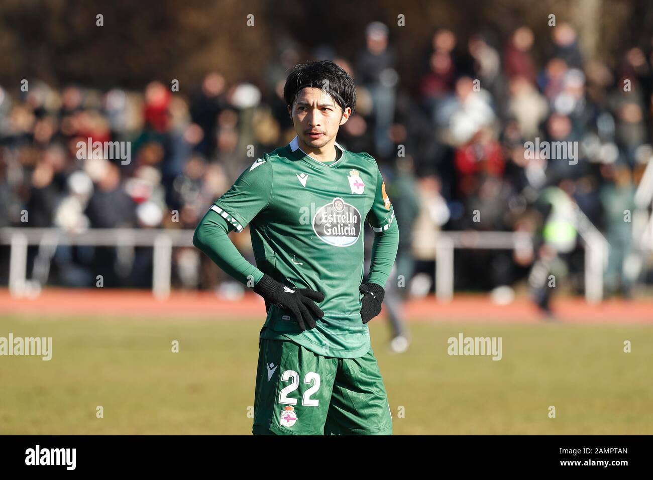 Gaku Shibasaki (Deportivo), 12 JANVIER 2020 - Football / Football : Espagnol 'Copa del Rey' match entre Unionistas de Salamanque CF 1 (8-7) 1 RC Deportivo de la Coruna à Las Pistas del Helmantico à Salamanque, Espagne. (Photo de Mutsu Kawamori/AFLO) Banque D'Images