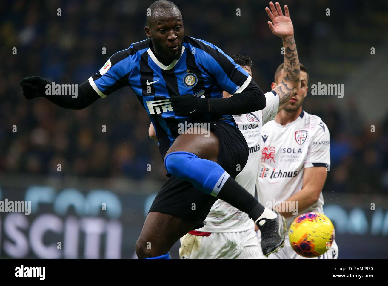 Milan, Italie. 14 janvier 2020. Romelu lukaku (FC internazionale) lors du championnat Inter vs Cagliari, Italie de la TIM Cup à Milan, Italie, 14 janvier 2020 crédit: Independent photo Agency/Alay Live News Banque D'Images