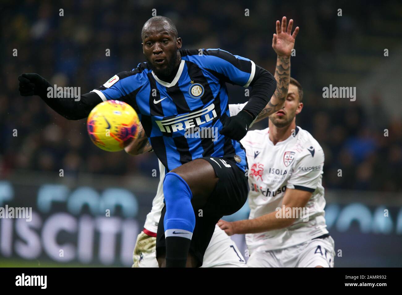 Milan, Italie. 14 janvier 2020. Romelu lukaku (FC internazionale) lors du championnat Inter vs Cagliari, Italie de la TIM Cup à Milan, Italie, 14 janvier 2020 crédit: Independent photo Agency/Alay Live News Banque D'Images