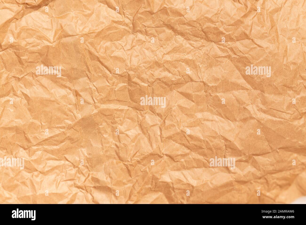 Fond de papier marron froissé gros plan Banque D'Images