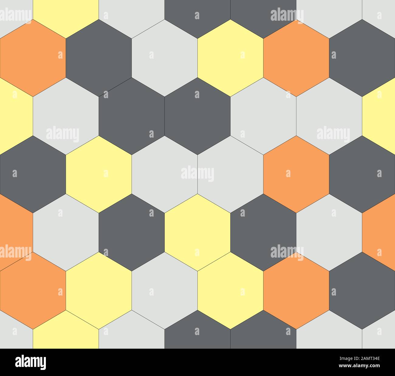 Arrière-plan à répétition hexagonale aléatoire sans soudure Banque D'Images