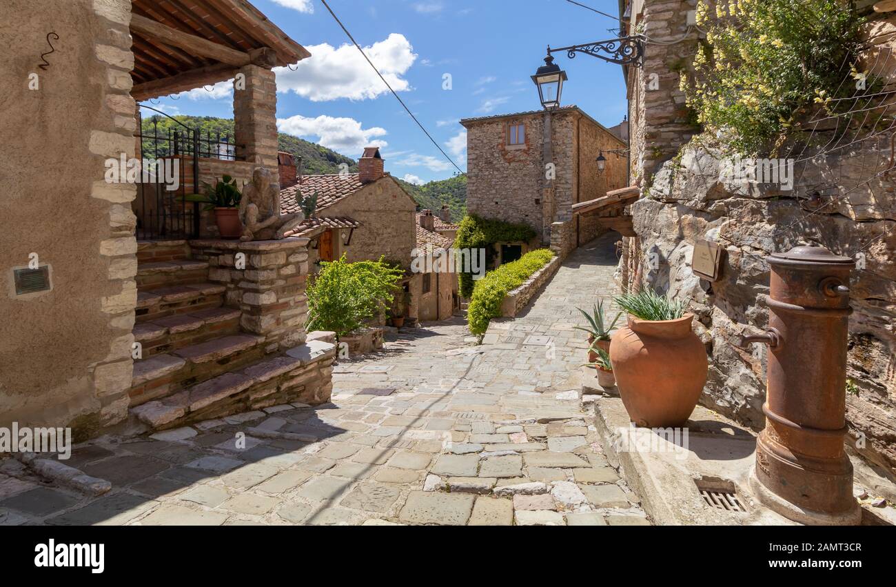 Sassetta Village, Livourne, Toscane, Italie Banque D'Images