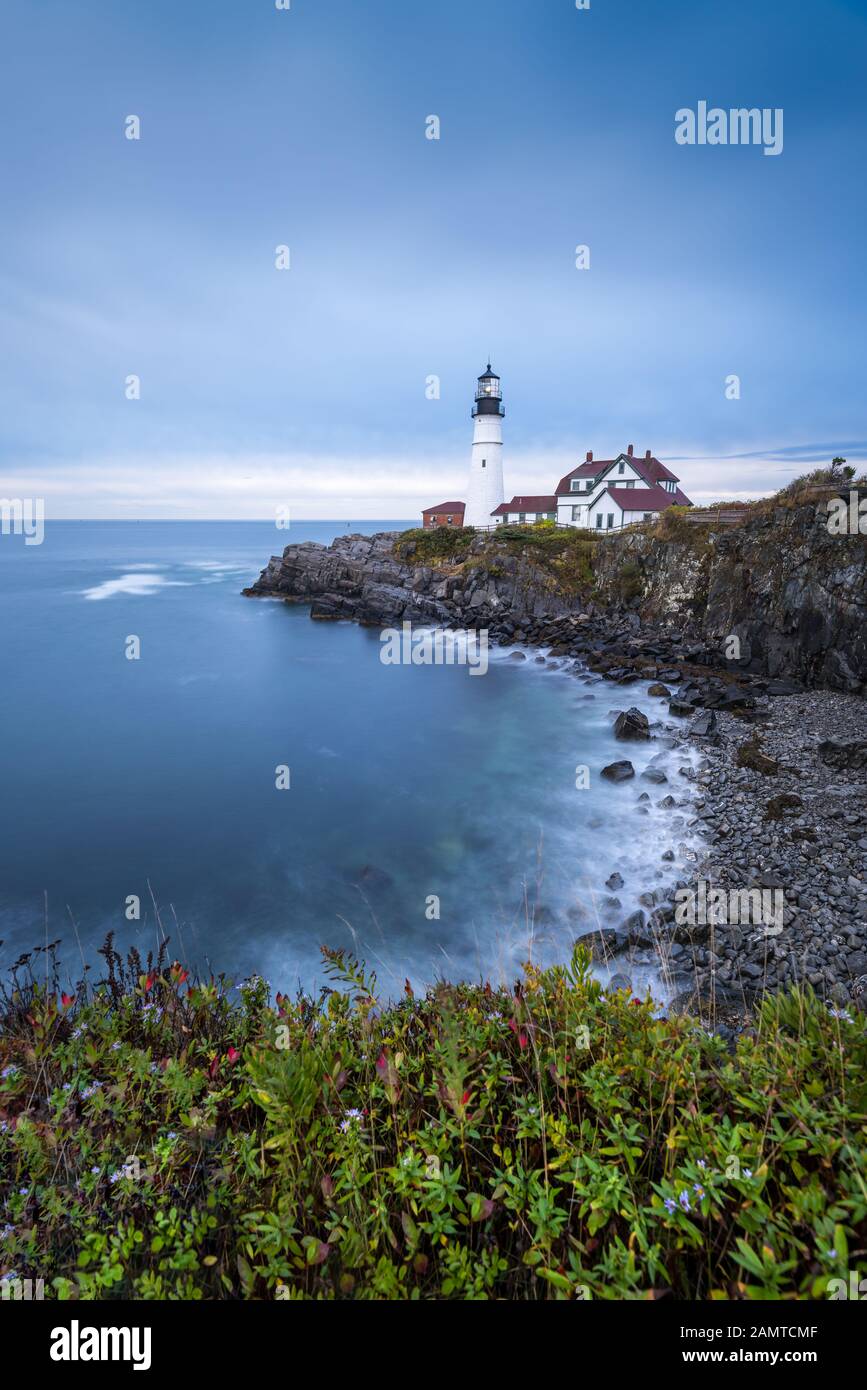 Portland Head Lighthouse, Cape Elizabeth, Maine, USA Banque D'Images
