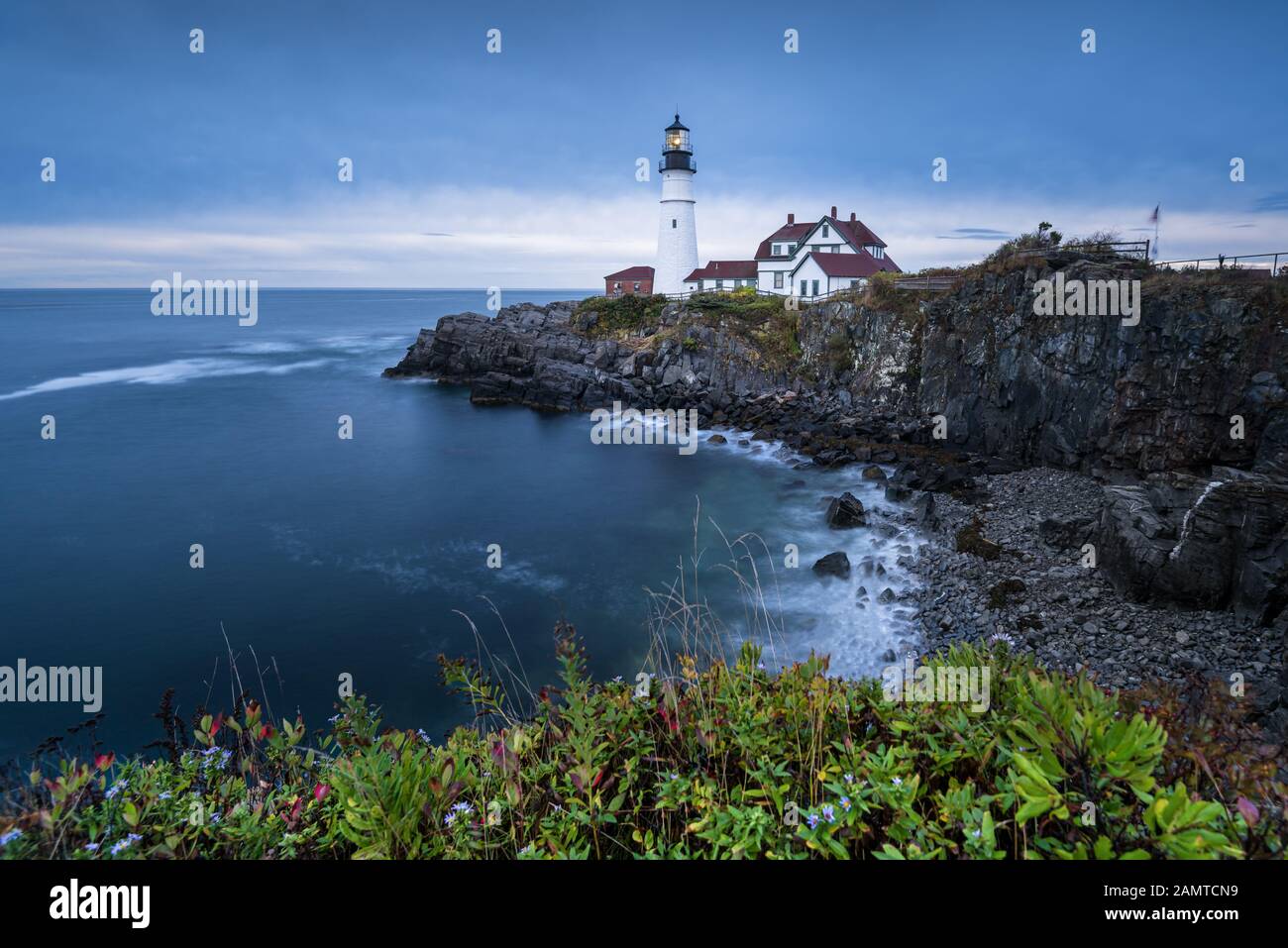 Portland Head Lighthouse, Cape Elizabeth, Maine, USA Banque D'Images