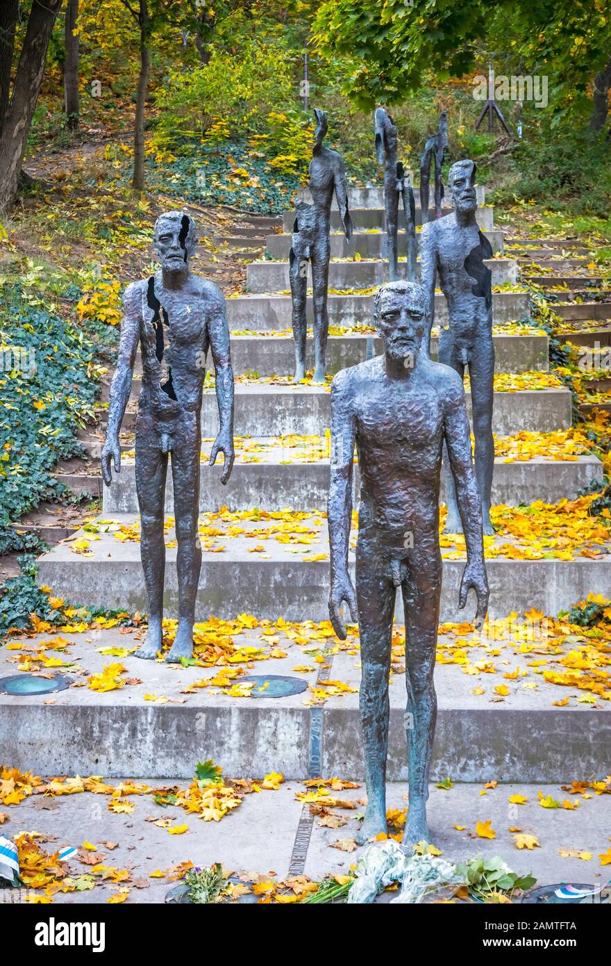 Mémorial aux victimes du communisme, les statues de Prague, en République tchèque de commémoration des victimes de l'époque communiste Banque D'Images