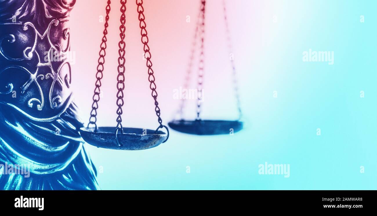 Échelles de justice une image juridique et de l'application de la loi. Banque D'Images