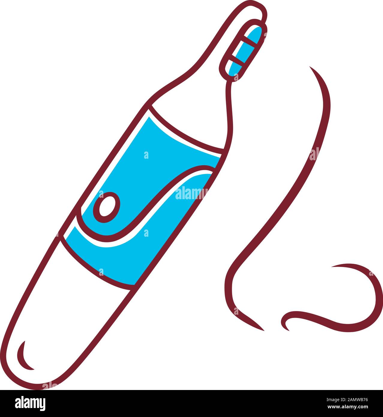 Icône de couleur de la tondeuse à cheveux nez. Procédure hygiénique d'épilation. Appareil de beauté à usage domestique. Hygiène personnelle. Instrument électrique de beauté. vec isolé Illustration de Vecteur
