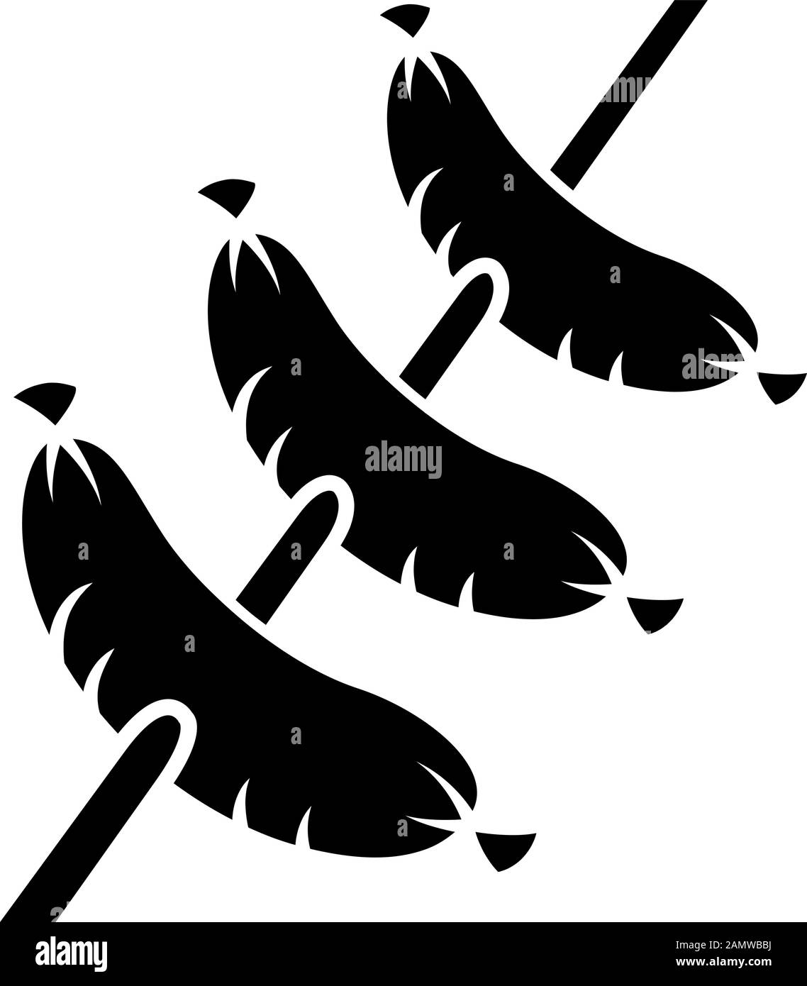 Saucisses au gril sur l'icône de glyphe d'brochette. Boucherie acheter des produits alimentaires à base de viande. Alimentation malsaine. Café, menu snack-bar. Cuisine à base de viande. Symbole silhouette. N Illustration de Vecteur