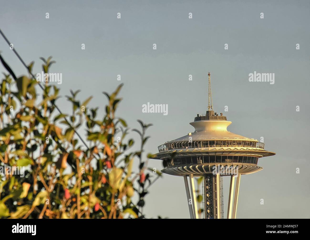 Seattle - 20 AOÛT : Seattle Space Needle le 20 août 2007 à Seattle. L'aiguille spatiale a été construite pour la Foire mondiale de 1962 Banque D'Images