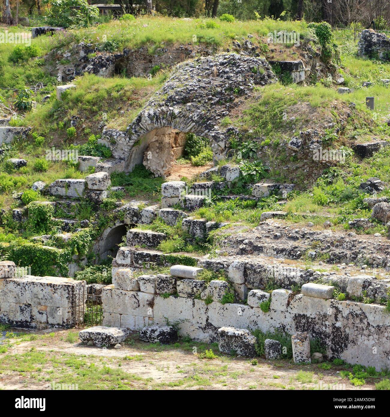 Amphithéâtre Romain De Syracuse, Anfiteatro Romano Banque D'Images
