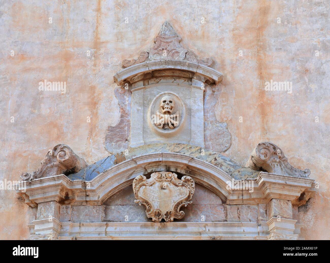 Vue détaillée de l'église Chiesa di San Giuseppe, Taormine Banque D'Images