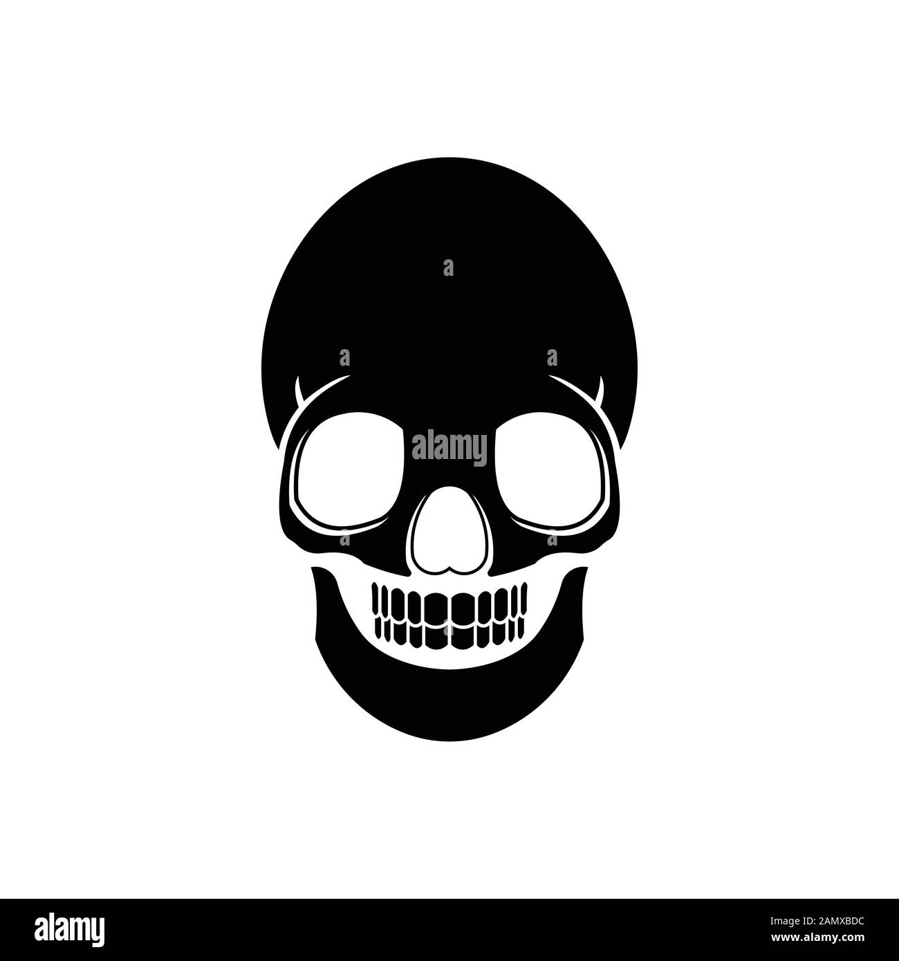 Idées de logo sur les os du crâne. Logo inspiration. Illustration Du Vecteur De Modèle. Isolé Sur Fond Blanc Illustration de Vecteur
