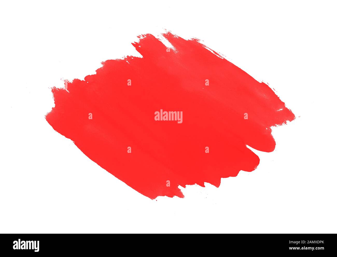 Bandeau rouge multicolore. Arrière-plan abstrait en aquarelle, peinture à la main sur papier. Banque D'Images