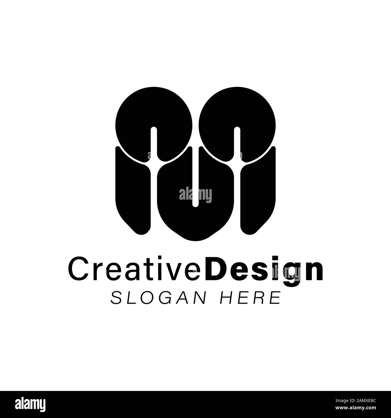 Lettre initiale M Modern logo Ideas. Logo inspiration. Illustration Du Vecteur De Modèle. Isolé Sur Fond Blanc Illustration de Vecteur