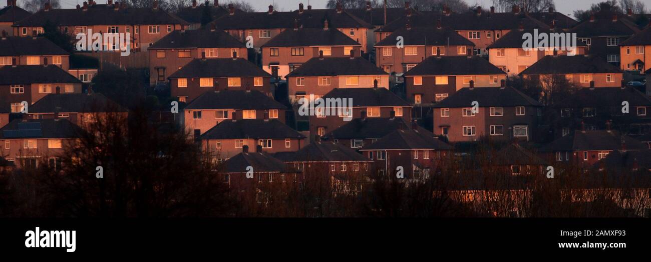 Logements sociaux, Derby, Royaume-Uni Banque D'Images