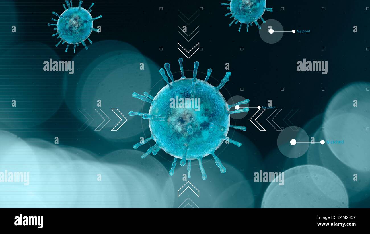Virus, micro-organismes, duplication et propagation. Grippe. Maladie infectieuse. Formation de bactéries et de micro-organismes vus sous un microscope Banque D'Images