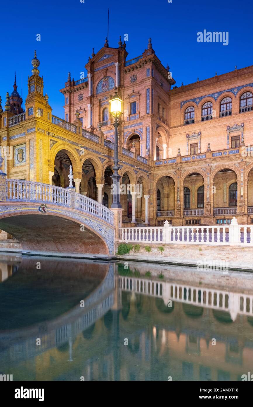 Séville, Espagne. 7 juillet 2018. La Plaza de España dans le Parque de María Luisa à Séville. Banque D'Images