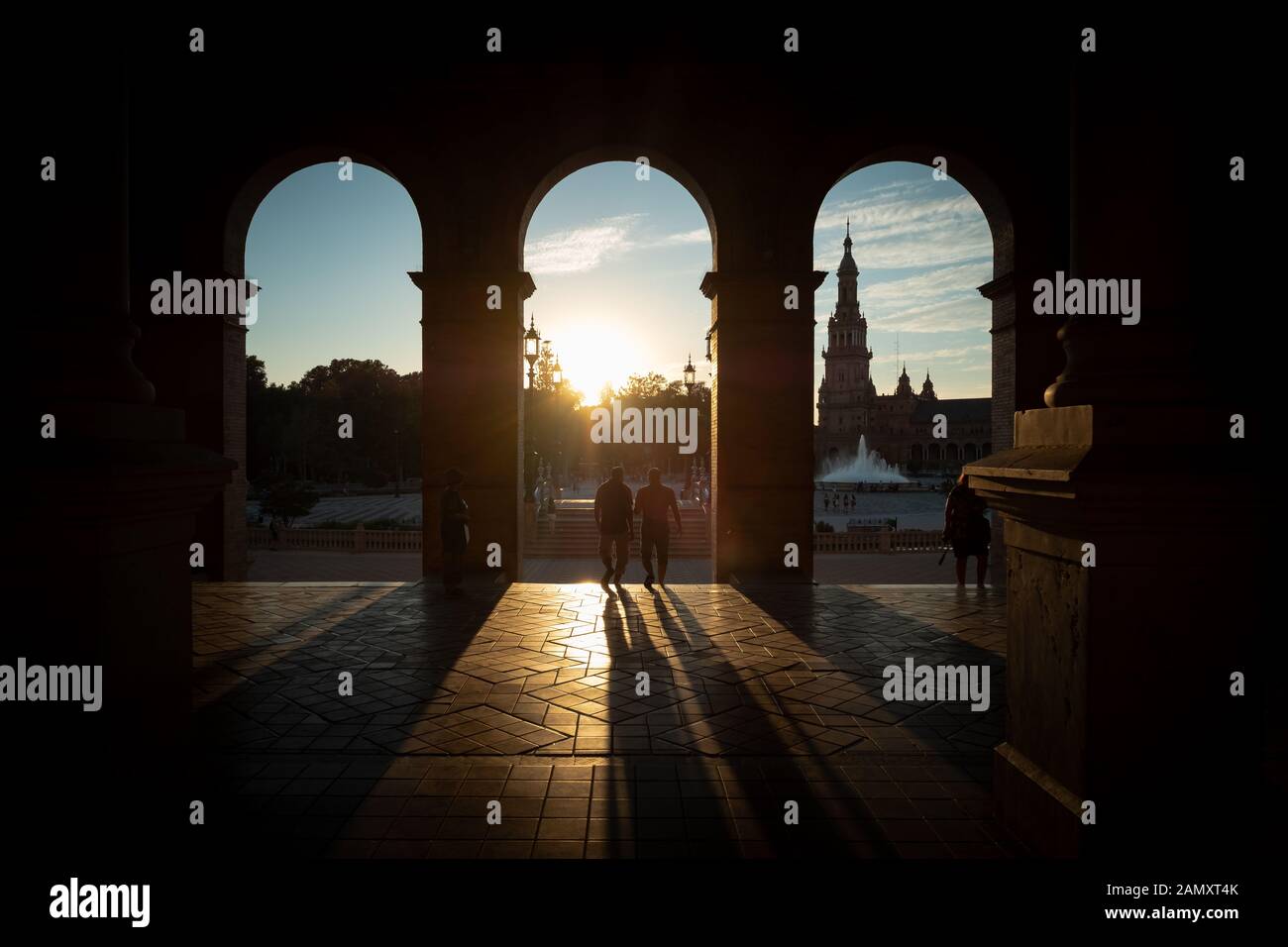 Séville, Espagne. 7 juillet 2018. La Plaza de España dans le Parque de María Luisa à Séville. Banque D'Images