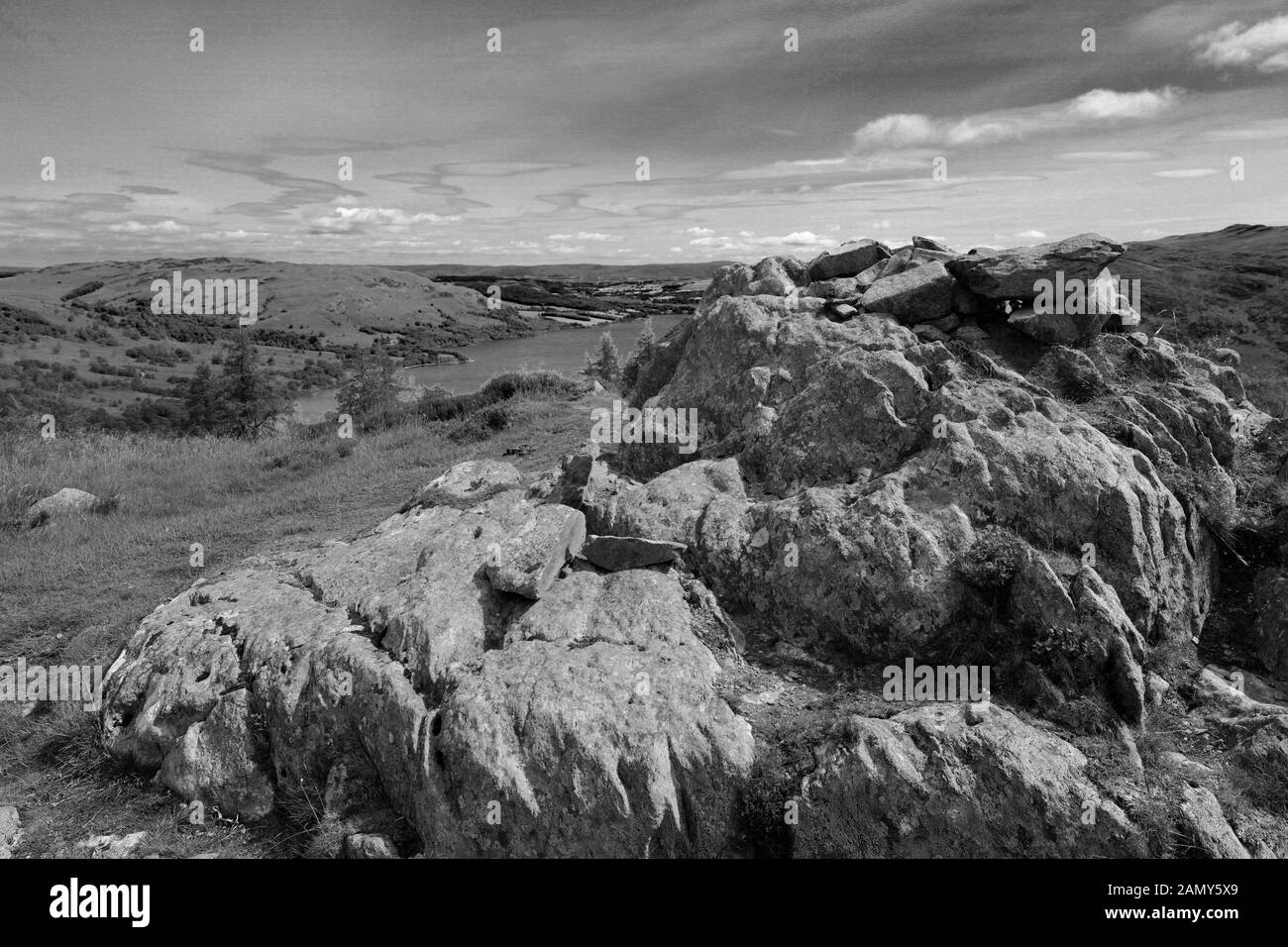 Summit Cairn on Glenridding Dodd Fell, Glenridding, Lake District National Park, Cumbria, Angleterre, Royaume-Uni Glenridding Dodd Fell est l'un des 214 Wainwrig Banque D'Images