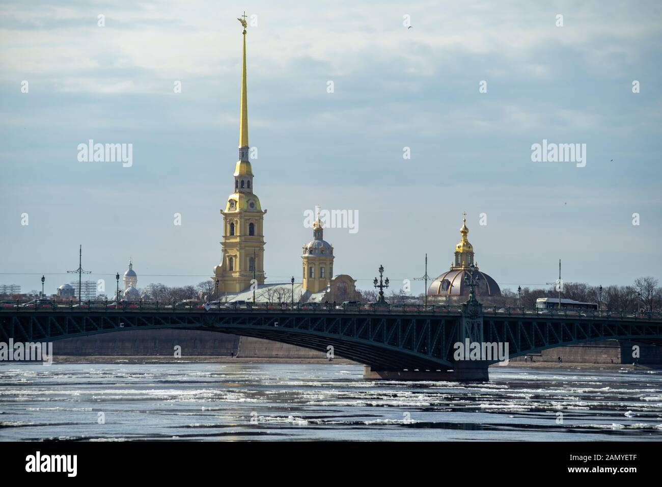 18 avril, 2018. Saint-pétersbourg, Russie. Forteresse Pierre et Paul à Saint-Pétersbourg. Banque D'Images