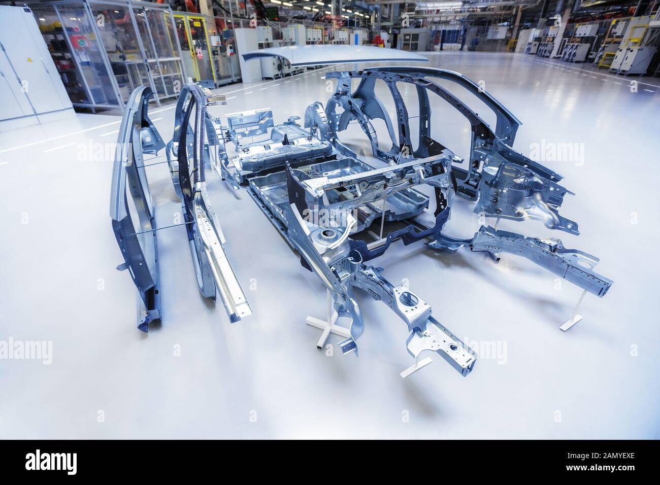 carrosserie à l'usine automobile Banque D'Images