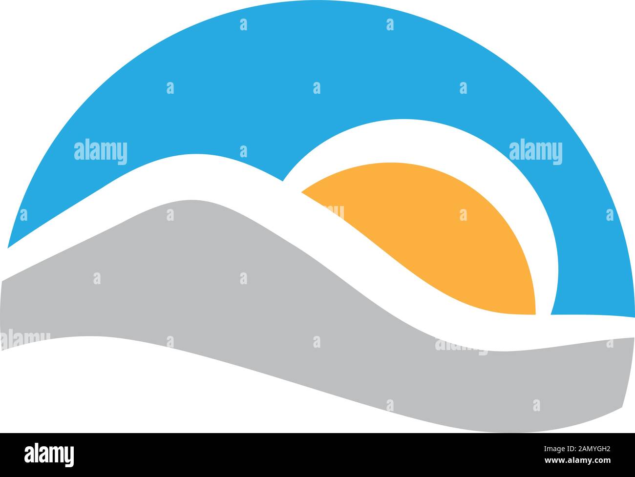 Abstract paysage de montagnes, l'élément de conception graphique de vecteur Illustration de Vecteur