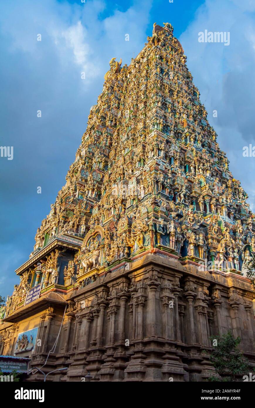 Temple Sri Meenakshi, Madurai, Inde du Sud Banque D'Images