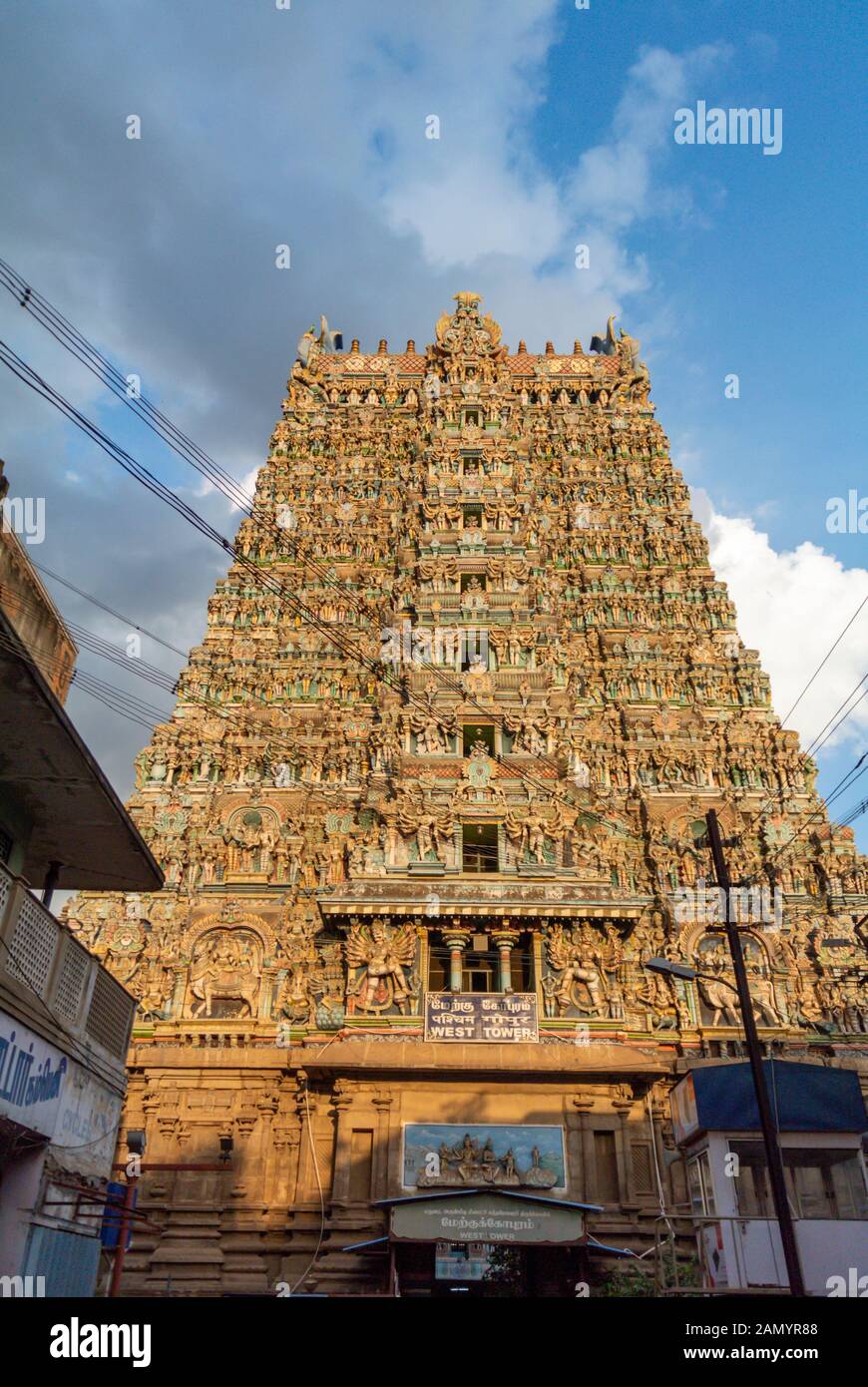 Temple Sri Meenakshi, Madurai, Inde du Sud Banque D'Images