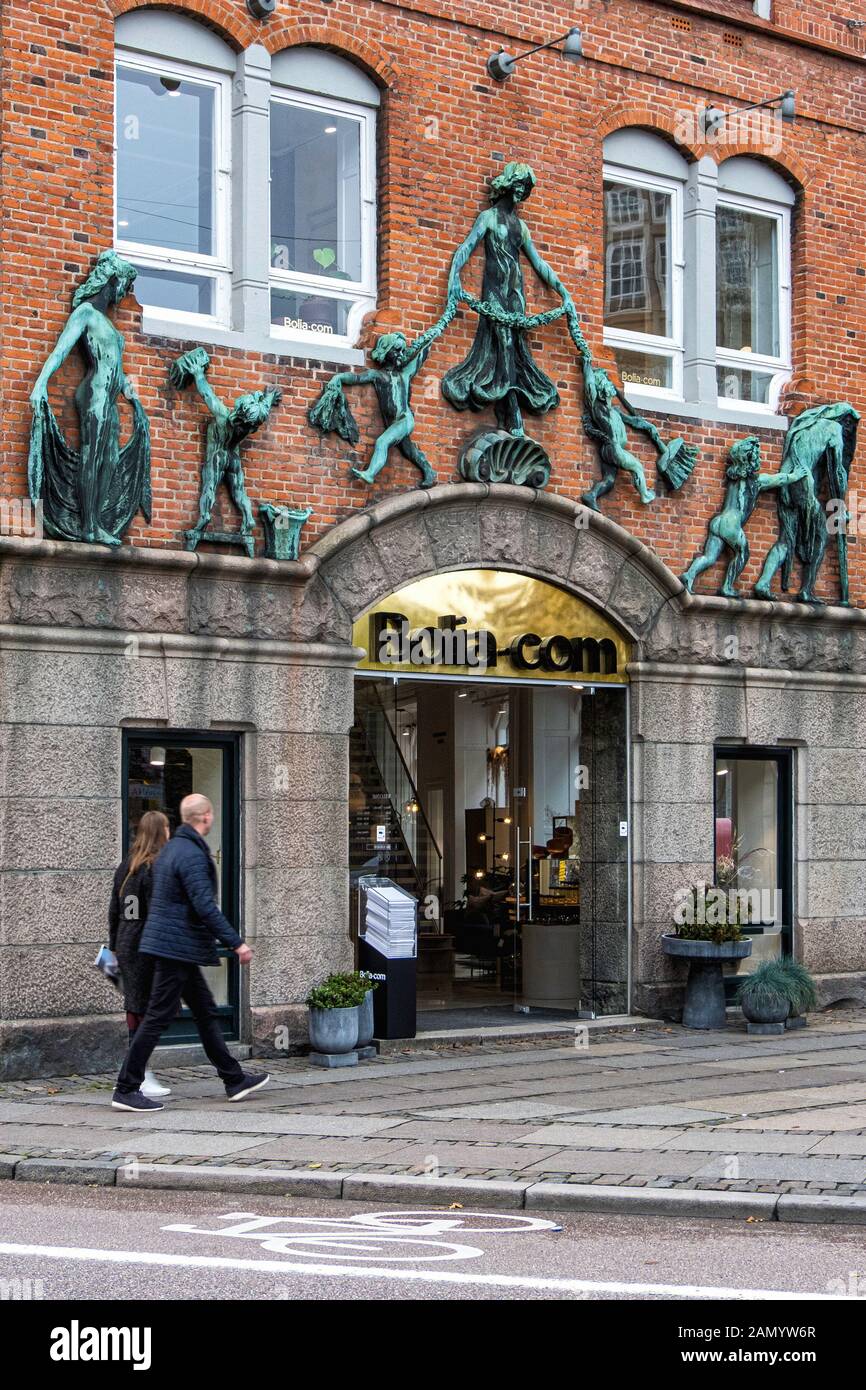 Bolio-Com Designer mobilier & accessoire stor dans le bâtiment historique Brick, Gade 7 de Christian IX, Copenhague, Danemark Banque D'Images