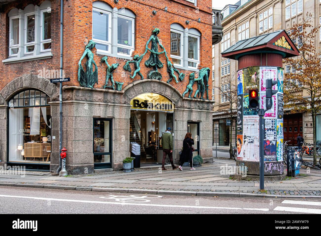 Bolio-Com Designer mobilier & accessoire stor dans le bâtiment historique Brick, Gade 7 de Christian IX, Copenhague, Danemark Banque D'Images