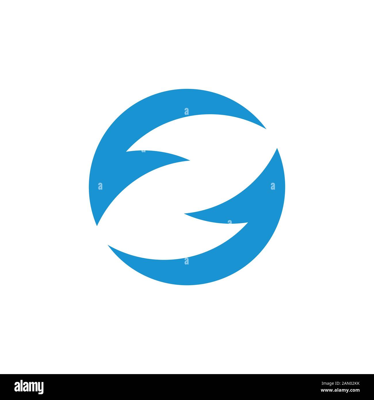 cercle courbes de mouvement flèche faire pivoter le vecteur du logo Illustration de Vecteur